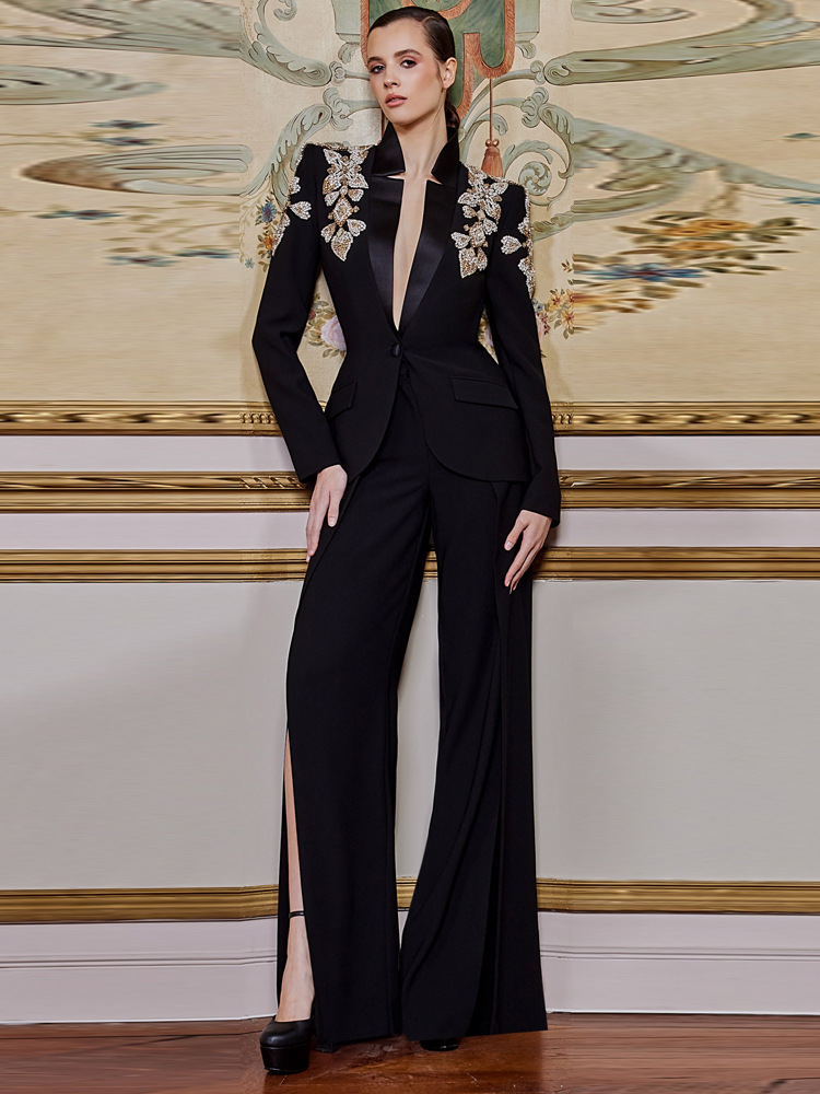 Women'S Formal Wear Suit - Conjunto de 2 Piezas de Alta