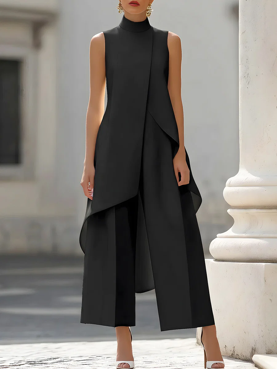 Women'S Formal Wear Wedding - Mono sin mangas con cuello alto,