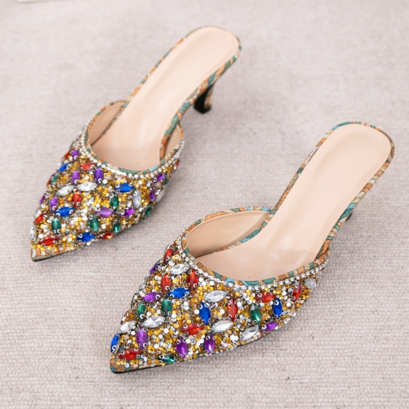 Kitten Heel Women - Zapatillas de tacón de gatito con