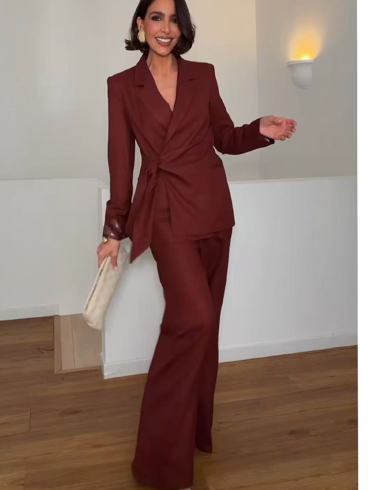 Women'S Formal Wear Suit - Traje de Blazer y Pantalón para