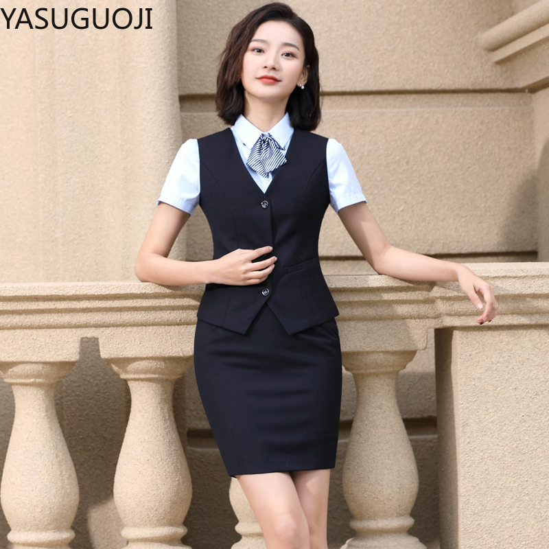 Women Formal Wear Vest - YASUGUOJI-Chaleco elegante para mujer, ropa de