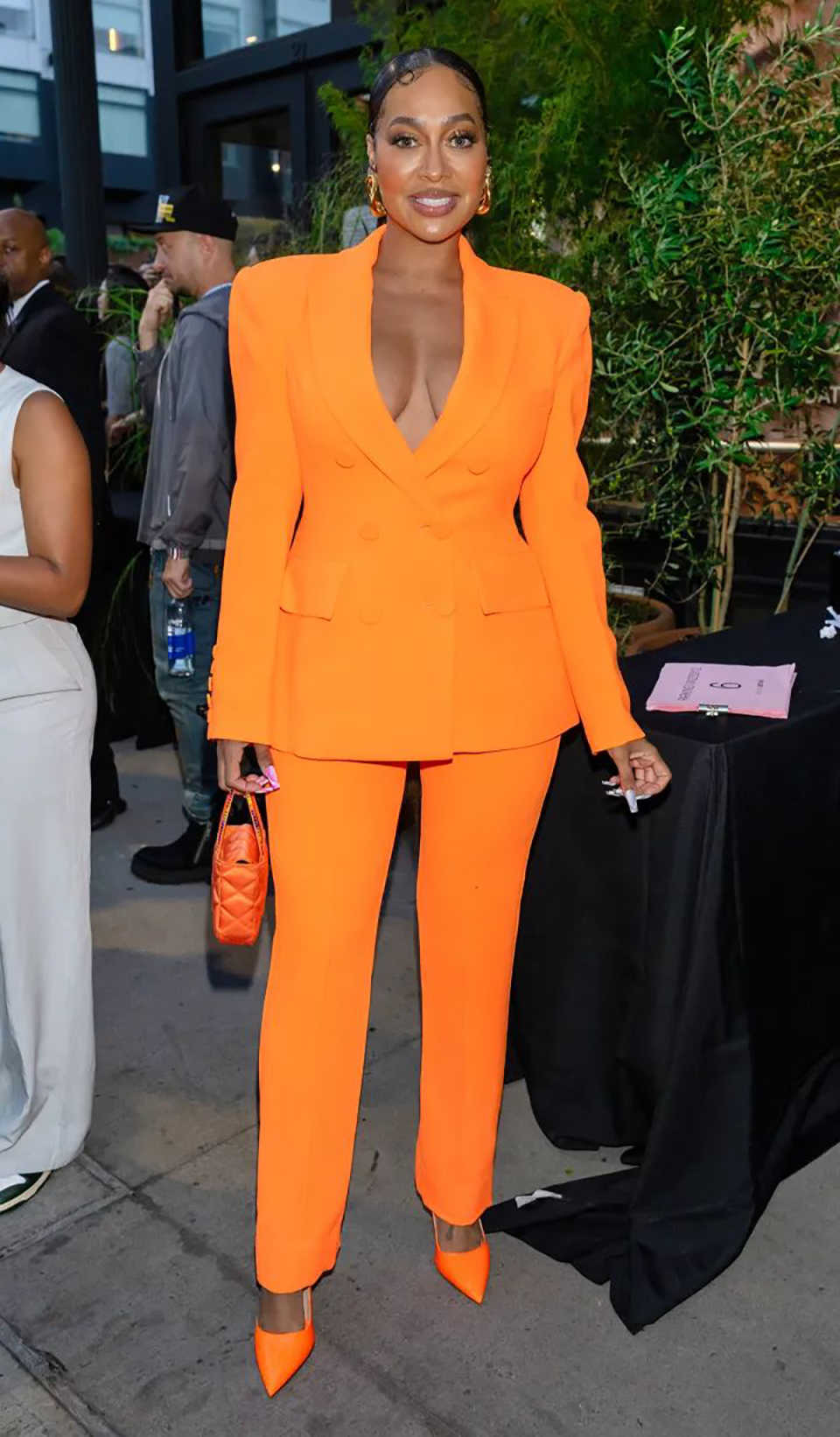 Women Formal Wear Designers - Conjuntos de pantalones de primavera naranja