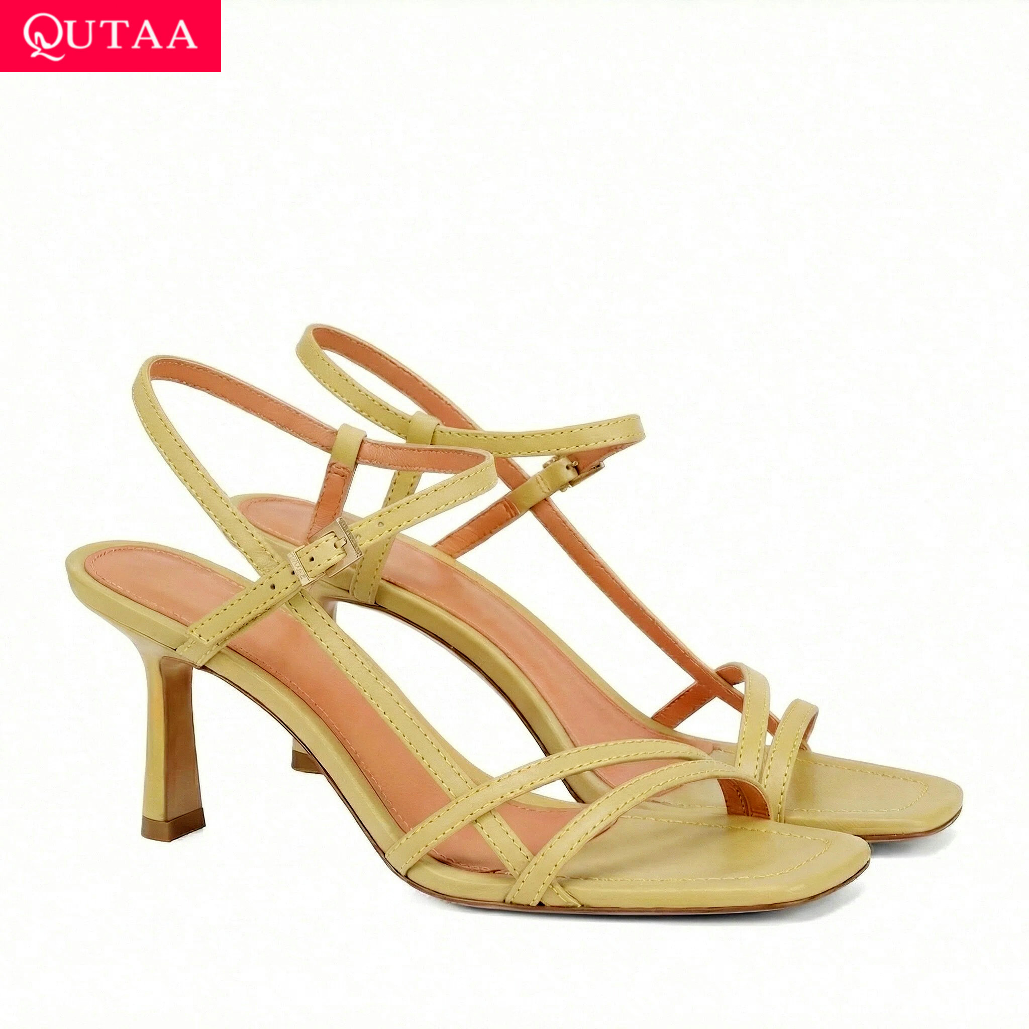 Kitten Heel Women - QUTAA, sandalias de tacón alto a