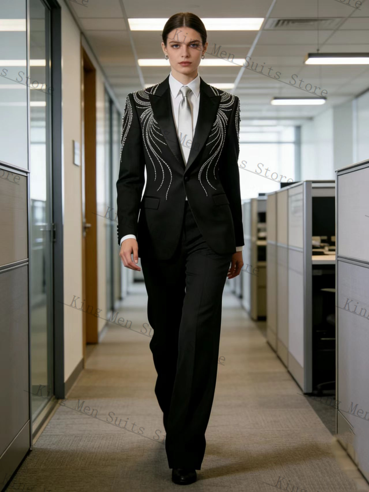 Conjunto de traje negro para m - Women Formal Wear Black reseña y precio