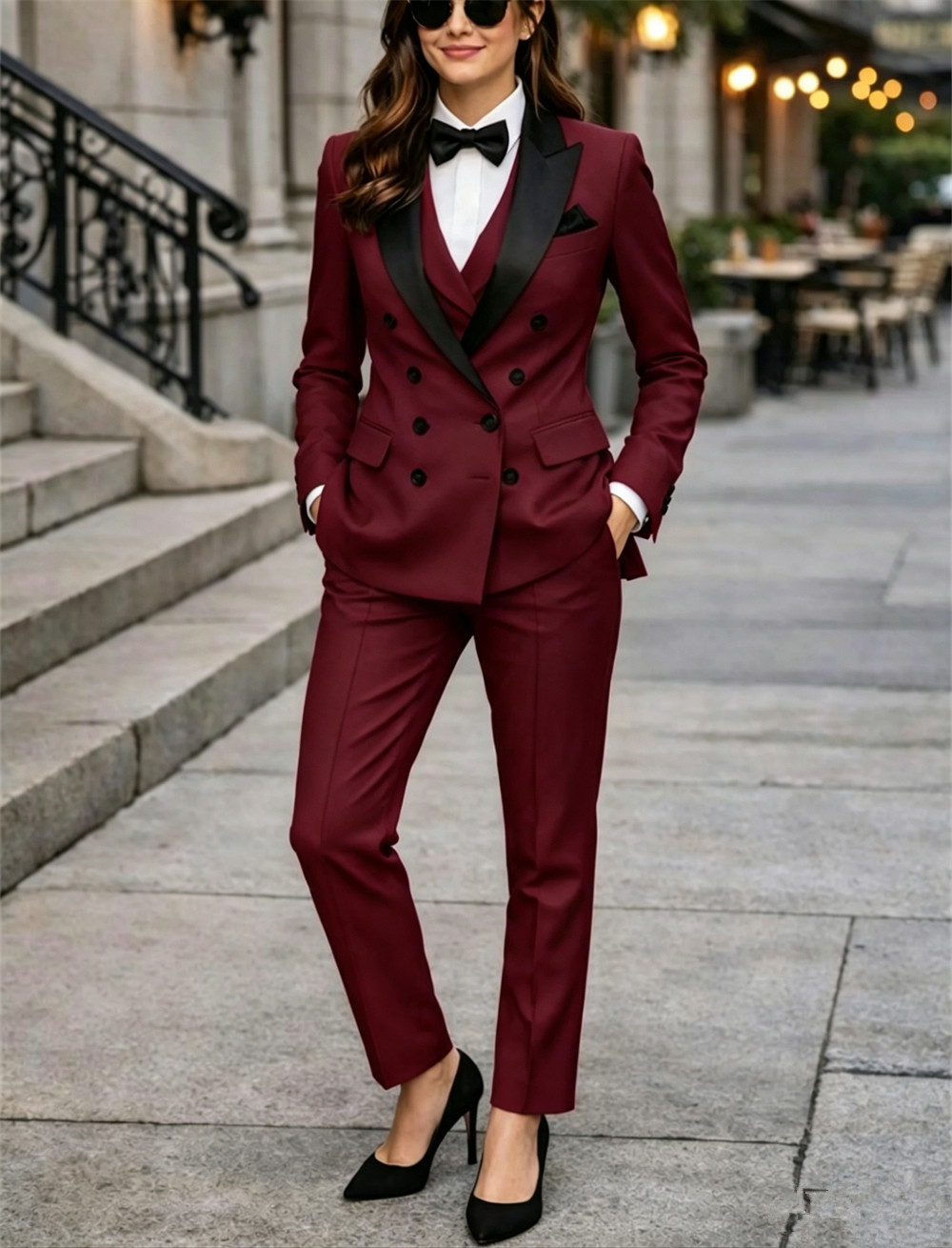 Trajes de Mujer Cruzados de 3  - Women Formal Wear Vest reseña y precio