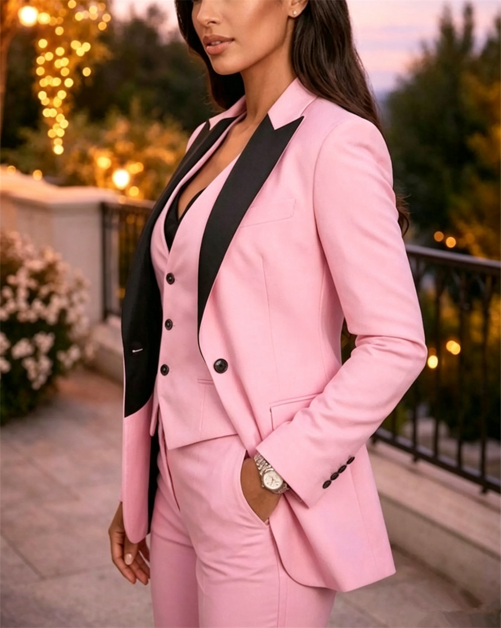 Trajes Elegantes Rosados para  - Women Formal Wear Vest reseña y precio