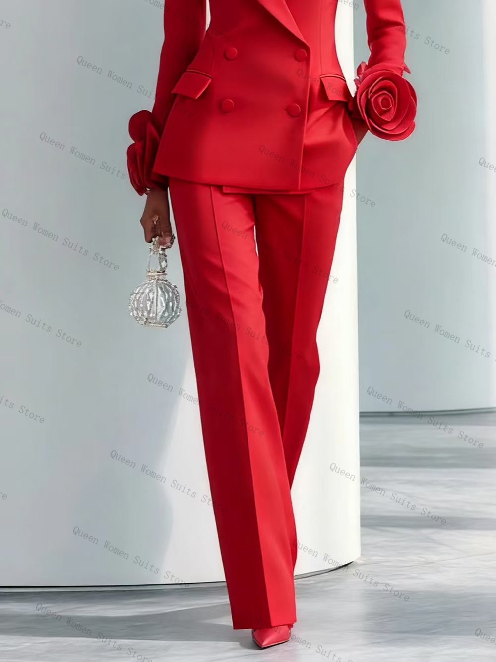Conjunto de traje rojo de lujo - Women Luxury Formal Wear reseña y precio