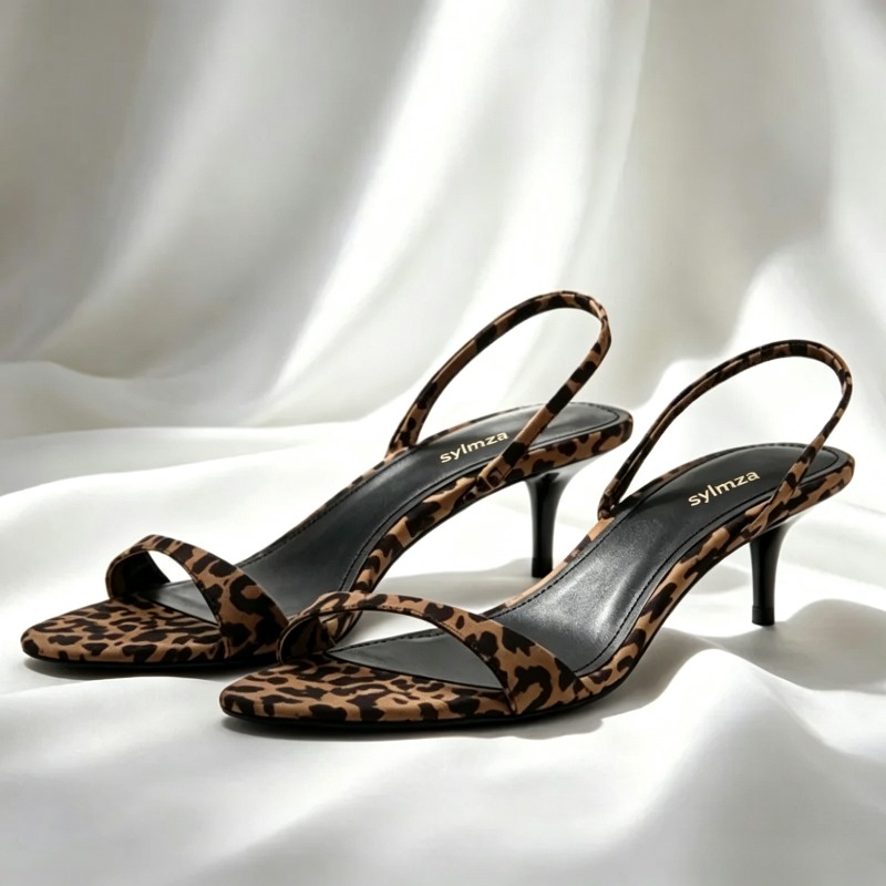 Sandalias de tacón alto con pu - Kitten Heel Women reseña y precio