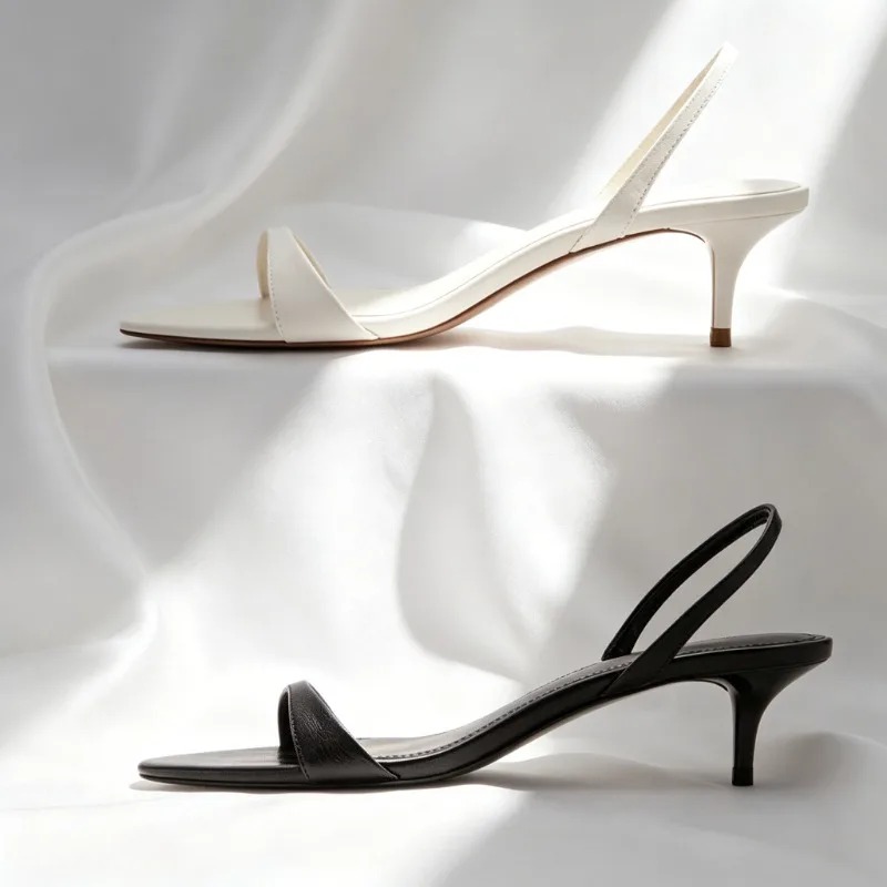 Sandalias de tacón alto con pu - Kitten Heel Women reseña y precio