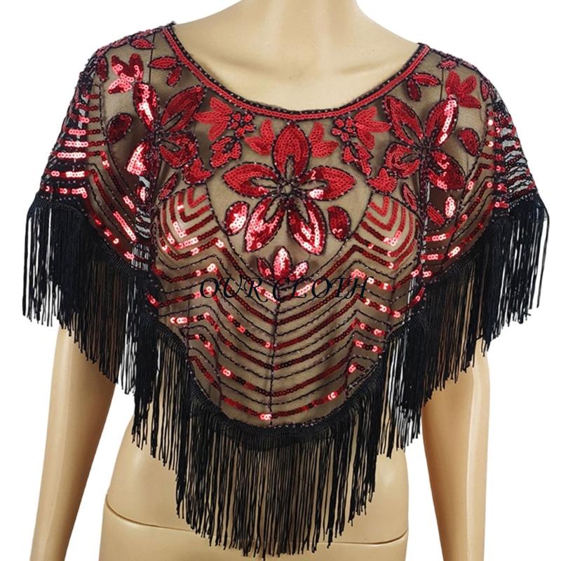 Mantón lentejuelas a capas bor - Women Formal Event Wear reseña y precio