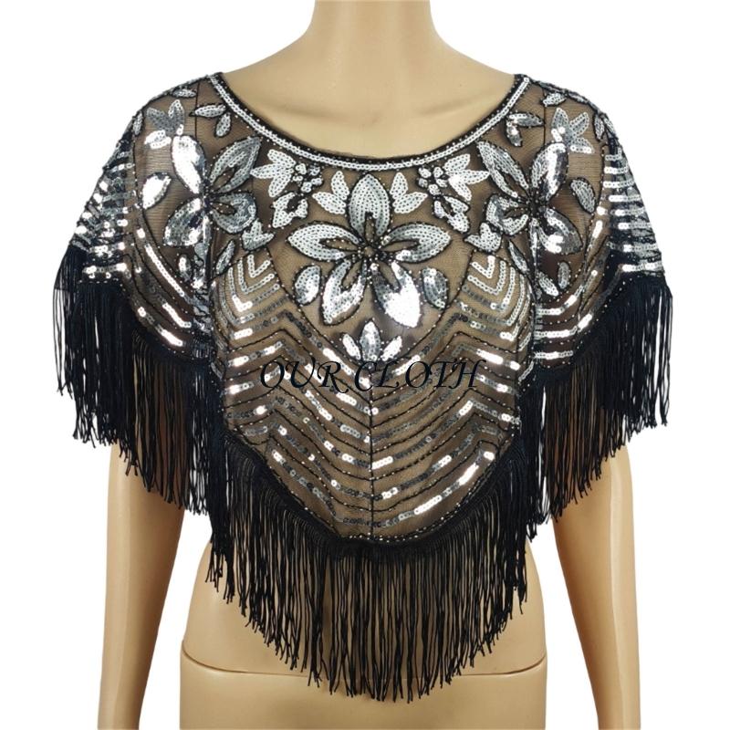 Mantón lentejuelas a capas bor - Women Formal Event Wear reseña y precio