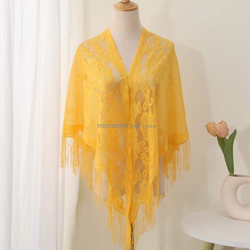Mantón con patrón calado con f - Women Formal Event Wear reseña y precio