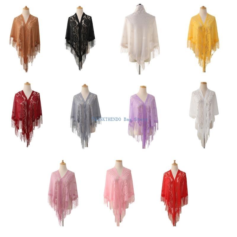 Mantón con patrón calado con f - Women Formal Event Wear reseña y precio