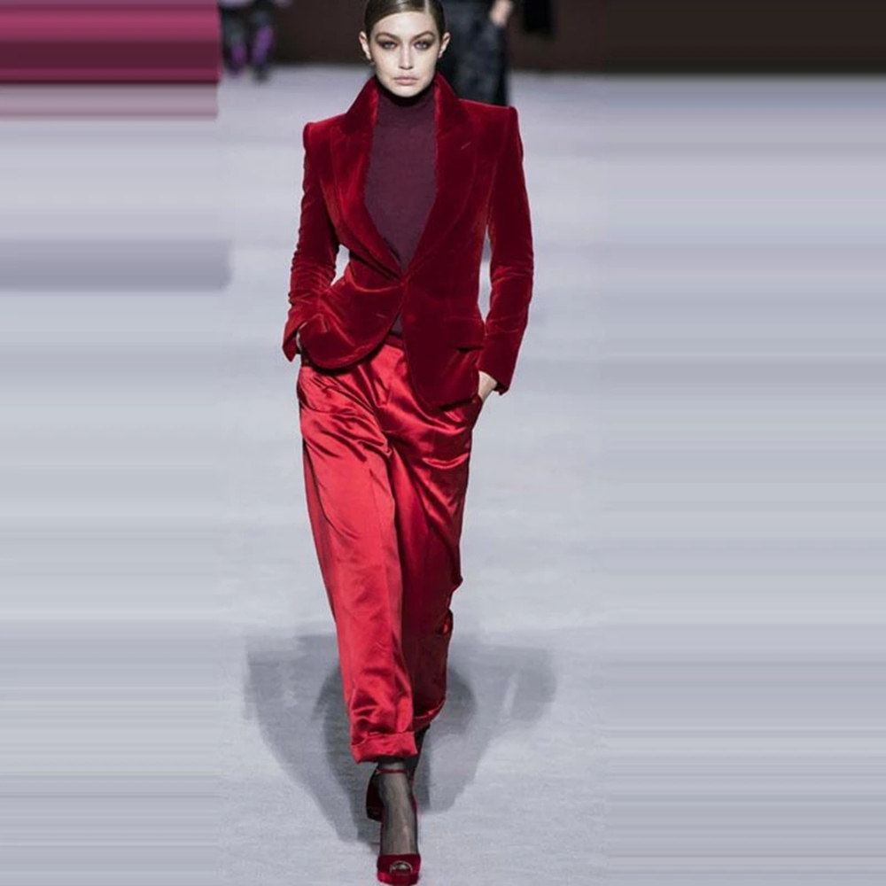 Traje de terciopelo rojo vino  - Women'S Formal Wear Wedding reseña y precio