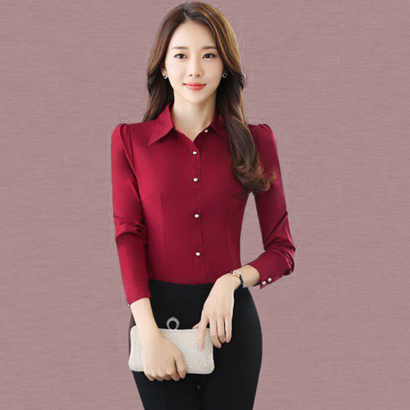 Camisas rojas de manga larga p - Women'S Formal Wear Suit reseña y precio
