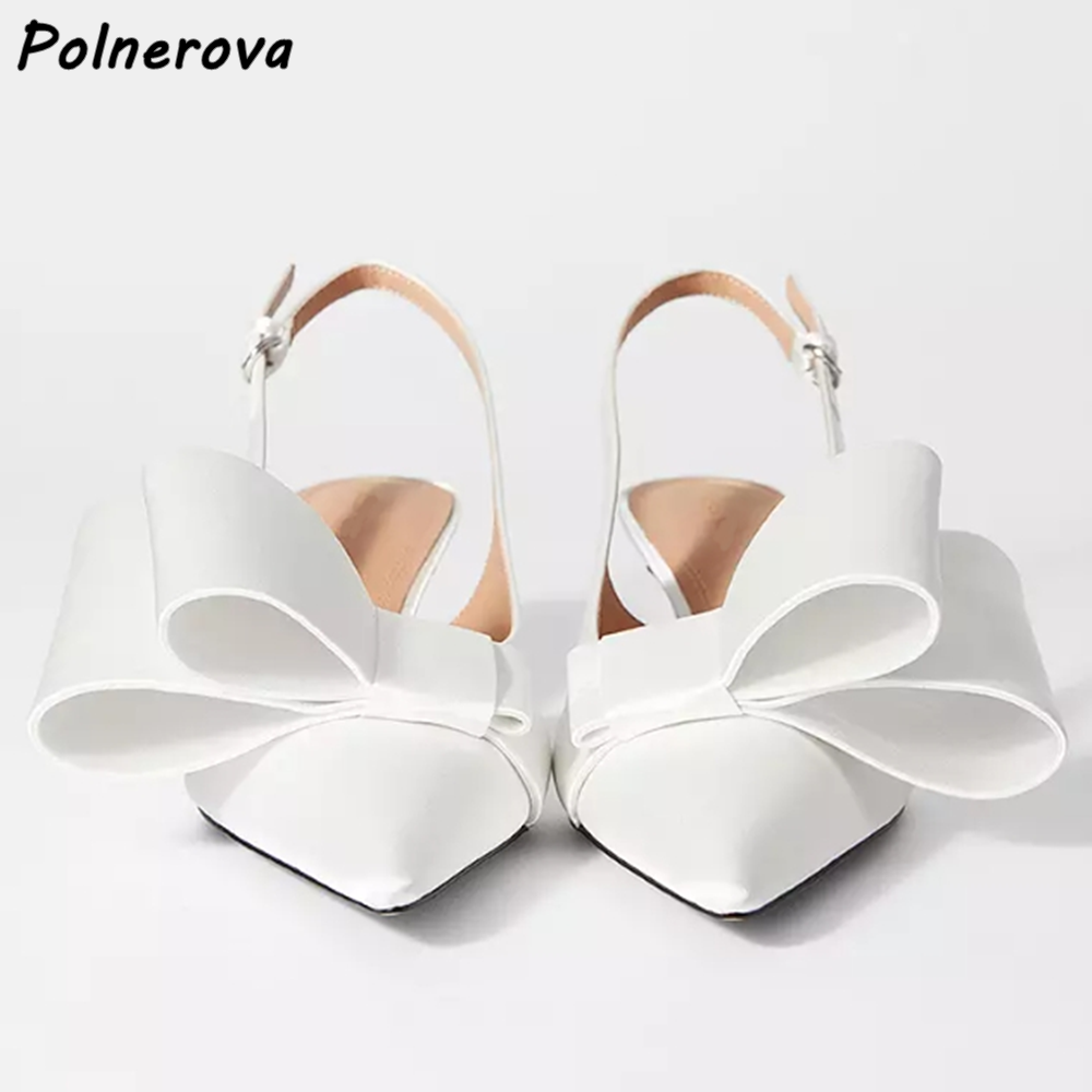 Sandalias Blancas con Lazo de  - Kitten Heel Women reseña y precio